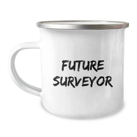 Funny Surveyor Gifts, Camping Mug for Future Surveyor, Birthday Unique Gifts from Friends or Family - Image 1