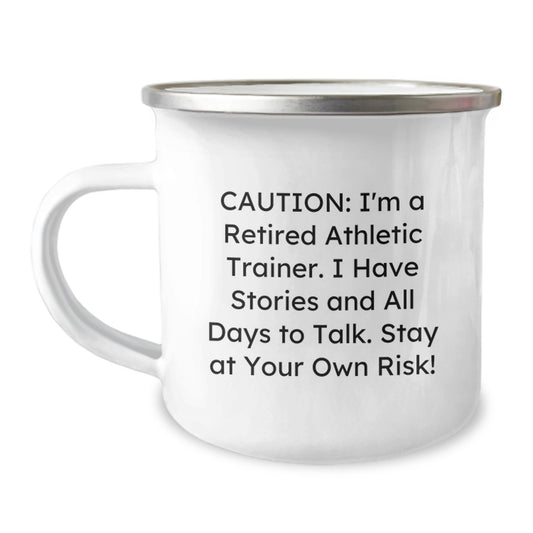 Athletic Trainer Humor Gifts from Friends, Funny Camping Mug for Retired Trainers, Gifts for Graduation Unique Presents for Men or Women - Image 1