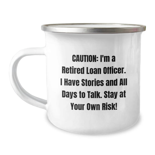 Funny Loan Officer Gifts from Men to Coworkers - Unique Camping Mug for Loan Officers at Christmas - Image 1