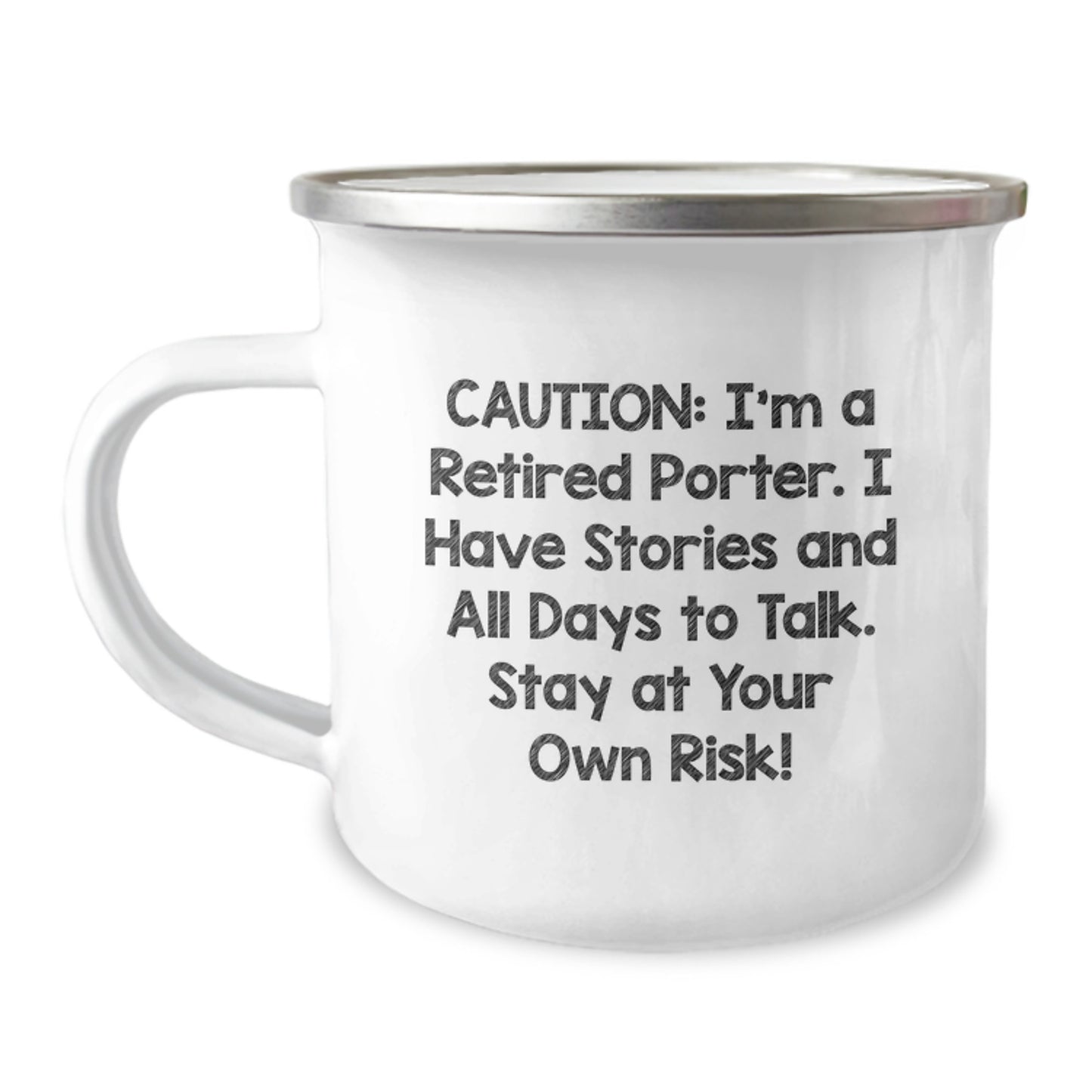 Porter Tales Camping Mug, Gifts from Family to Porter, Unique Graduation Gifts for Men, Funny Quote - Image 1