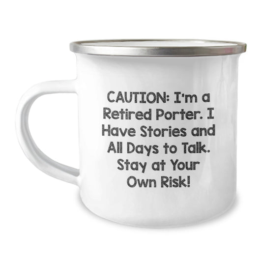 Porter Tales Camping Mug, Gifts from Family to Porter, Unique Graduation Gifts for Men, Funny Quote - Image 1