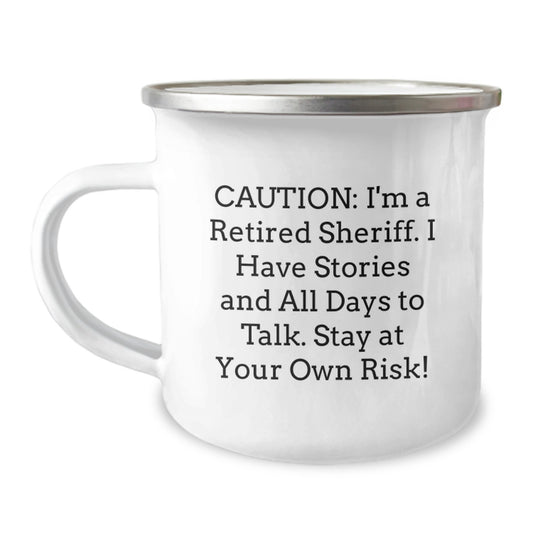 Funny Sheriff Gifts - Camping Mug for Sheriff Lovers - Christmas Unique Gifts from Friends to Sheriff - Image 1