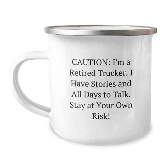 Trucker Christmas Unique Gifts from Men to Friends Funny Camping Mug - I'm A Retired Trucker - Unique Christmas Unique Gifts for Trucker Lovers - Image 1