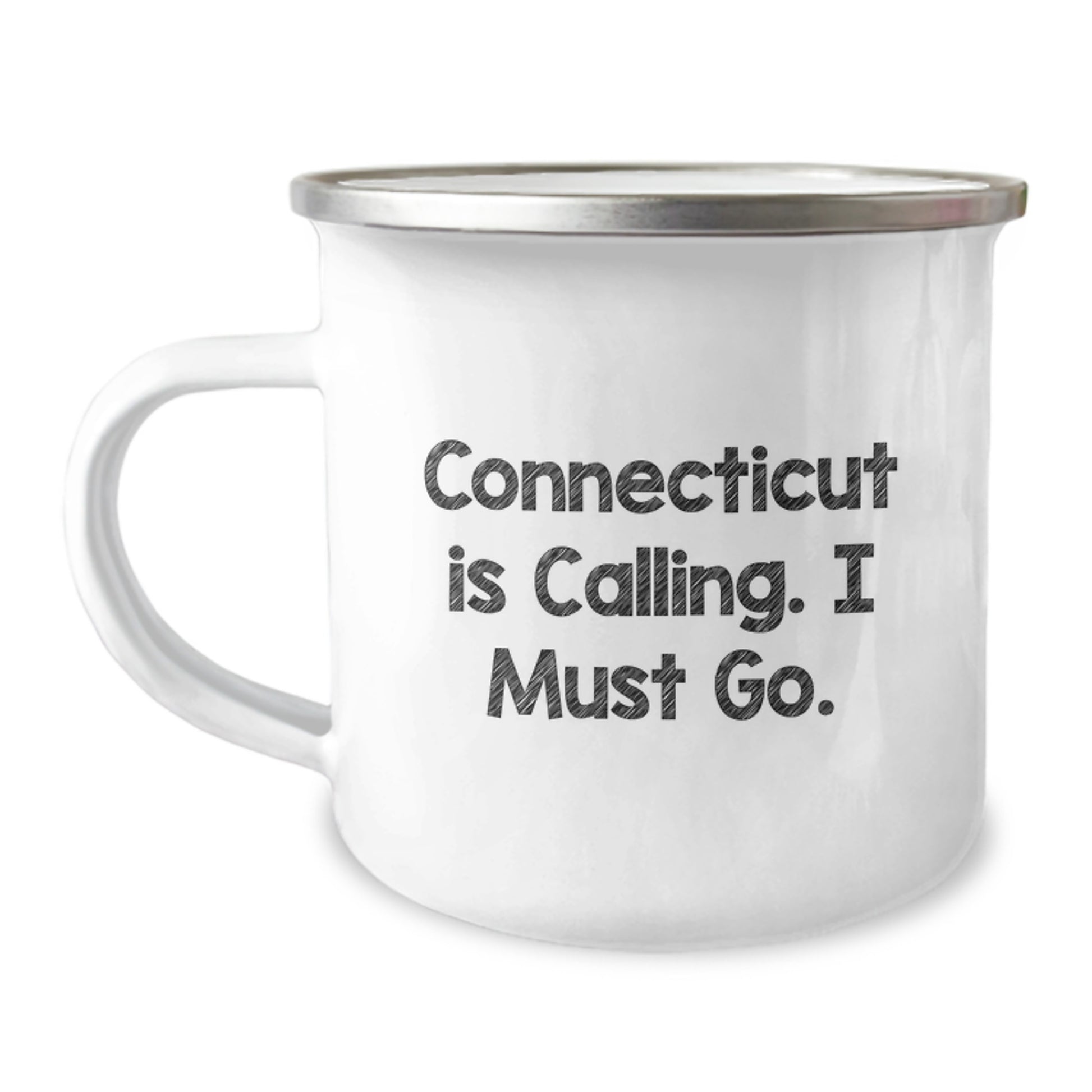 Connecticut Camping Mug Gifts from Friends for Connecticut Men - Funny Quote 'Connecticut Is Calling I Must Go' Christmas Unique Gifts for Women - Image 1