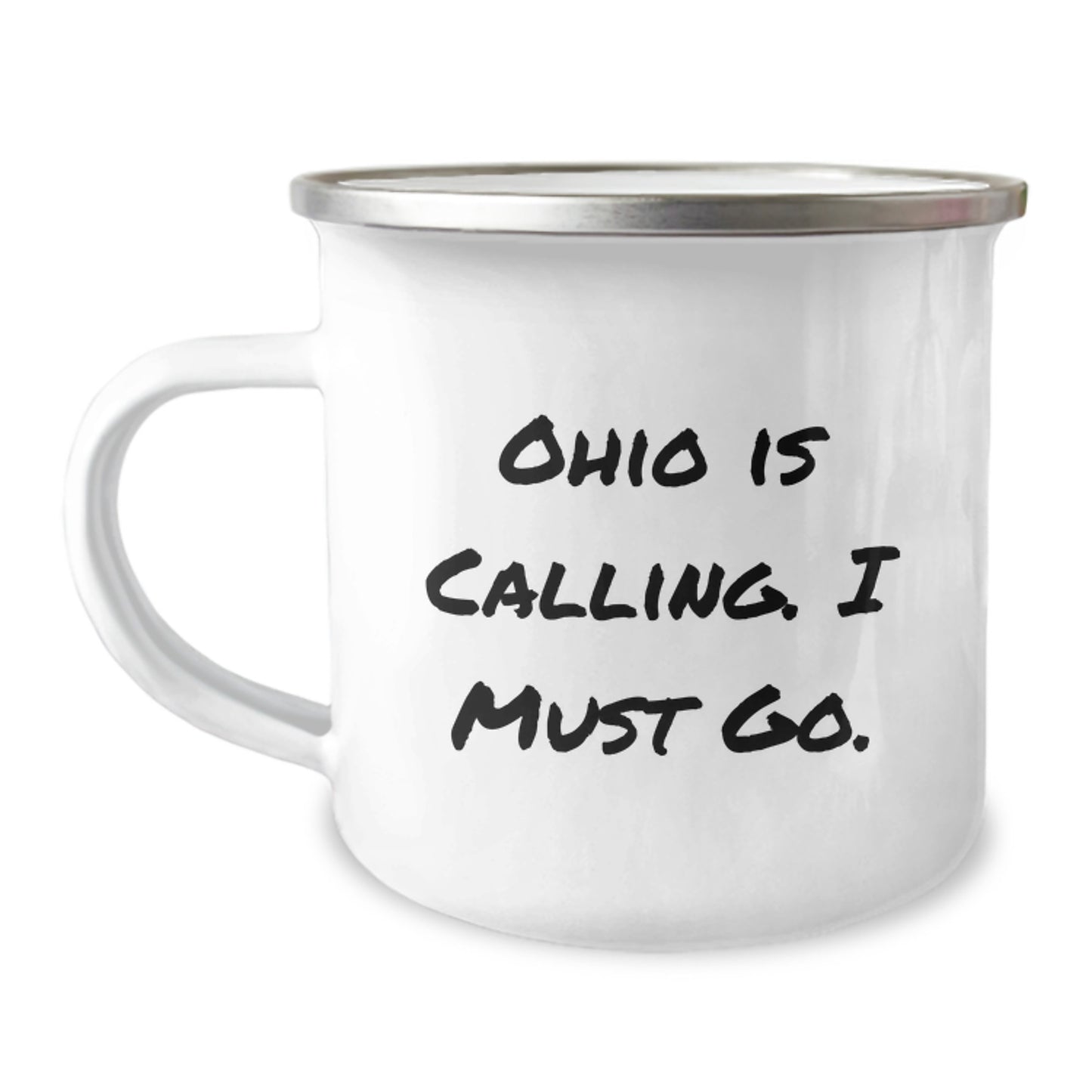 Funny Ohio Gifts for Friends from Ohio Is Calling I Must Go Camping Mug Christmas Unique Gifts - Image 1