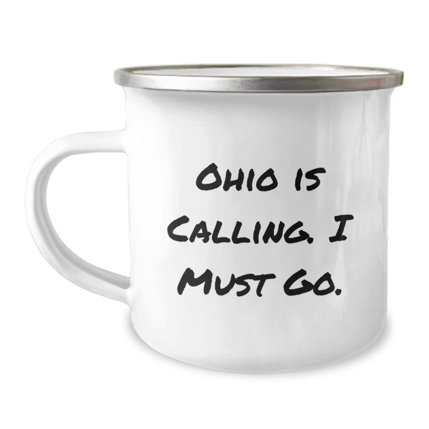 Funny Ohio Gifts for Friends from Ohio Is Calling I Must Go Camping Mug Christmas Unique Gifts - Image 1