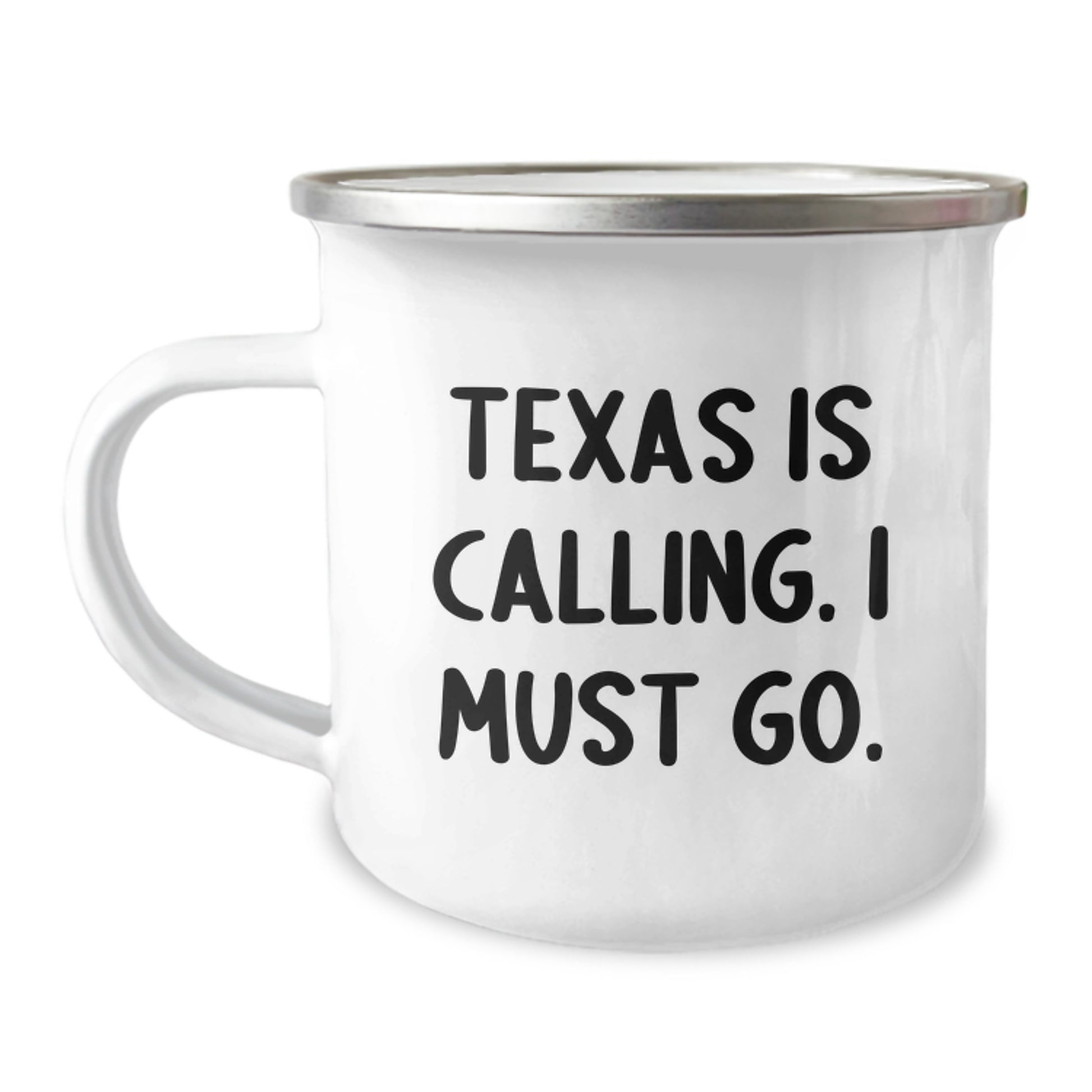Funny Texas Camping Mug Gifts for Texas Lovers from Friends and Family, 'Texas Is Calling. I Must Go.' - Image 1