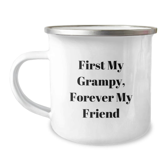 Funny Grampy Gifts, Camping Mug for Him, 'First My Grampy, Forever My Friend' Quote, Graduation Unique Gifts from Men to Grampy - Image 1