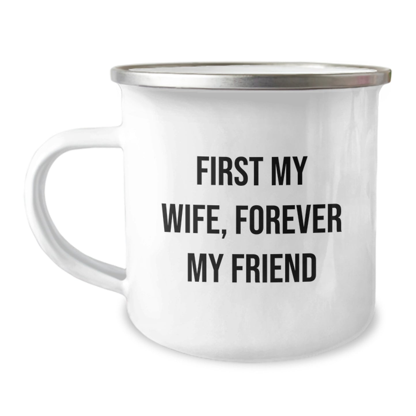 Funny Wife Gifts from Men for Wife Camping Mug First My Wife Forever My Friend Christmas Unique - Image 1