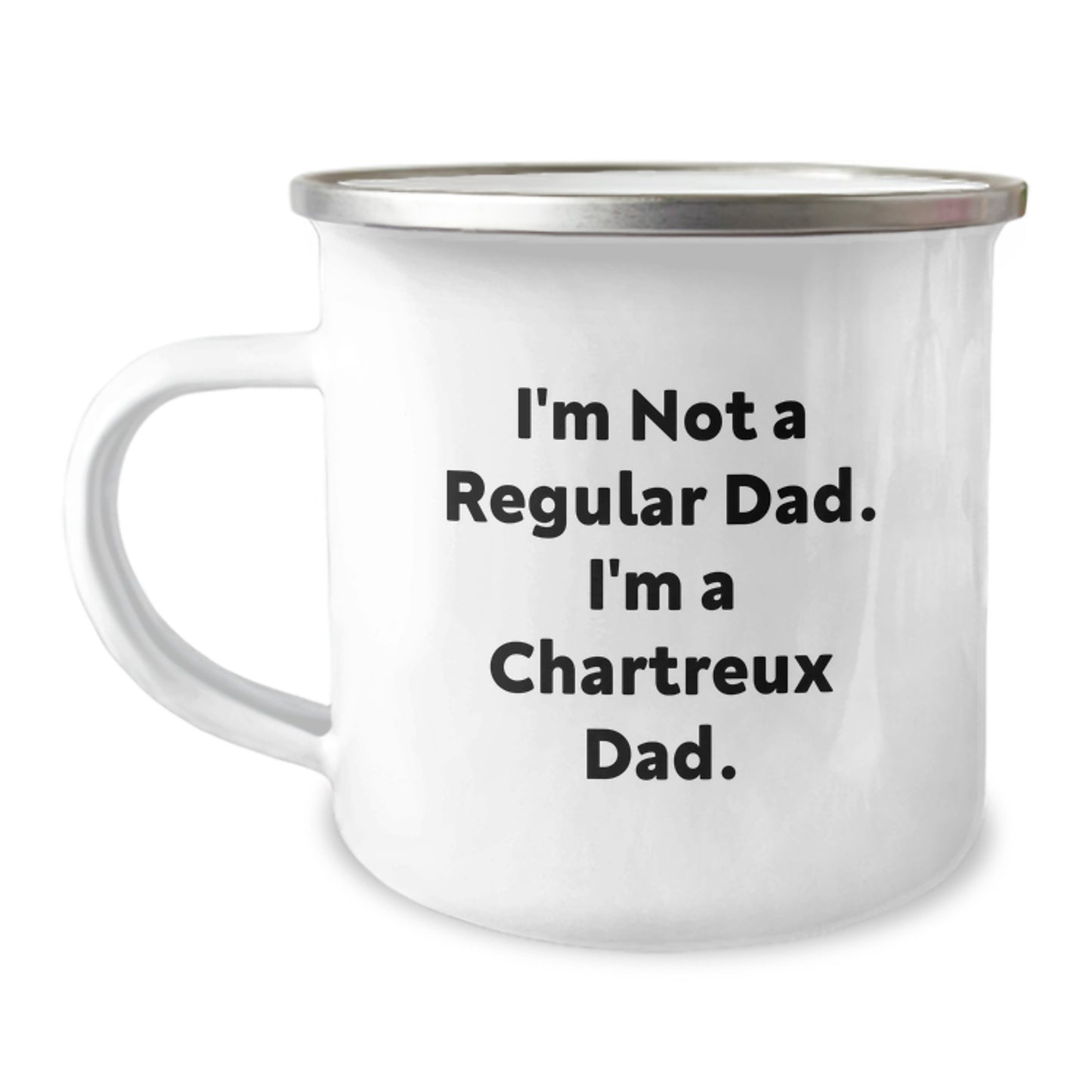 Chartreux Cat Dad Gifts, Funny Camping Mug for Men Graduation, 'I'm Not A Regular Dad. I'm A Chartreux Dad.' - Image 1