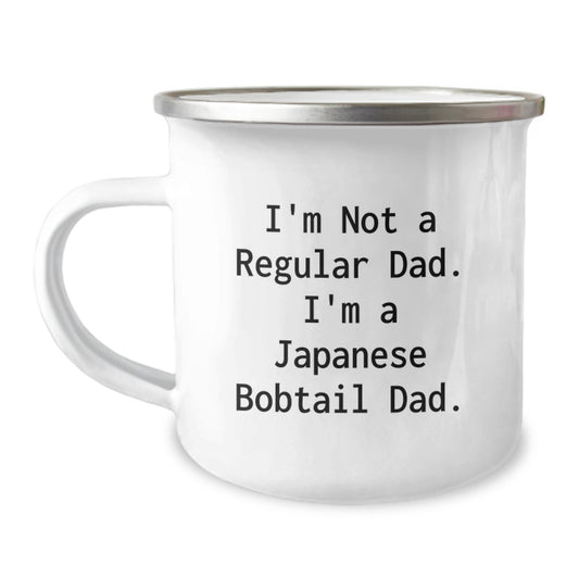 Funny Japanese Bobtail Cat Dad Gifts for Him from Family, Unique Christmas Unique Gifts, Camping Mug for Japanese Bobtail Cat Lover - Image 1