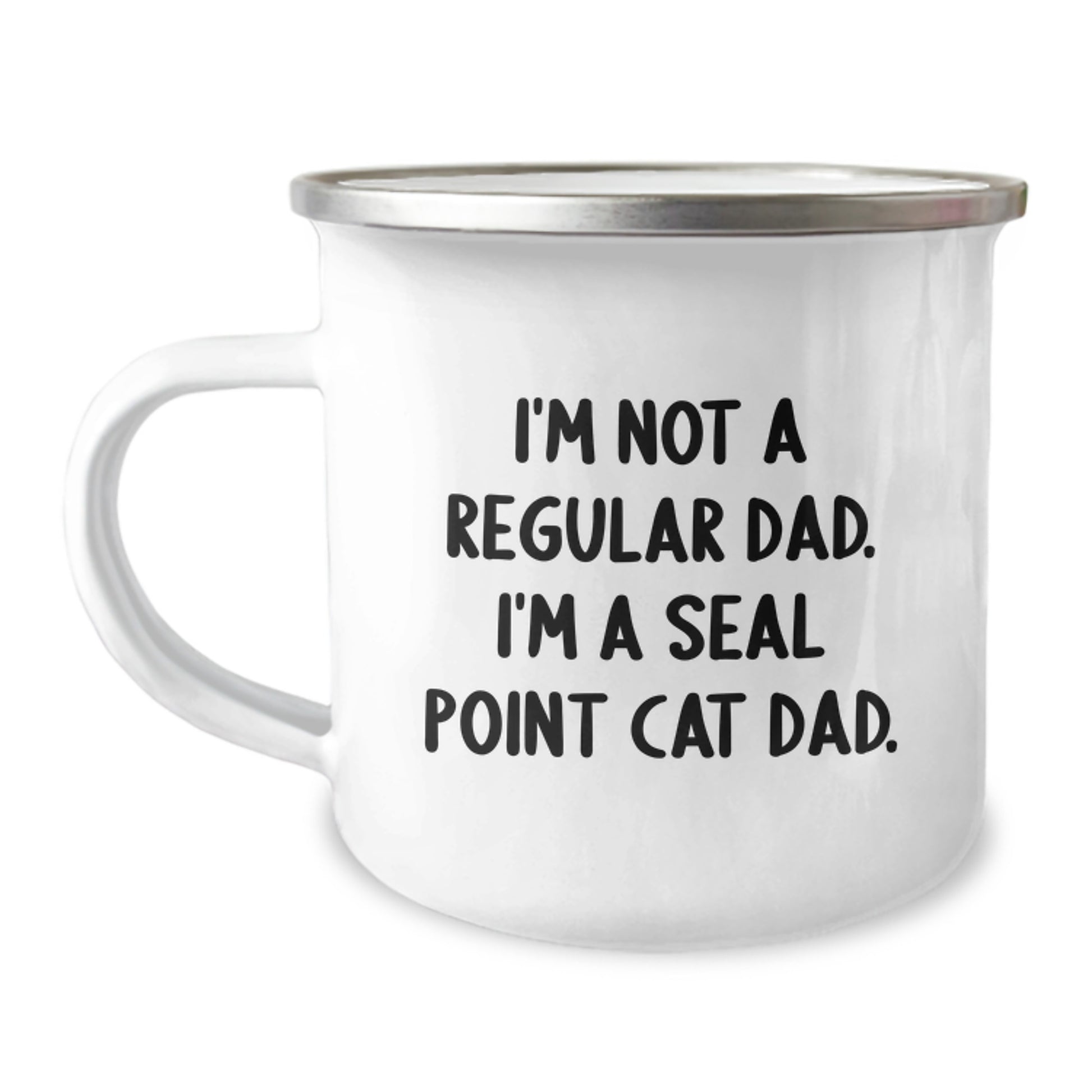 Funny Seal Point Cat Dad Camping Mug Gifts for Men from Dad, Seal Point Cat Lover Unique Christmas Unique Gifts, Seal Point Cat Enthusiast Special - Image 1