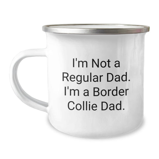 Funny Border Collie Dog Dad Camping Mug Gifts from Men to Family - Christmas Unique Presents for Her - Image 1