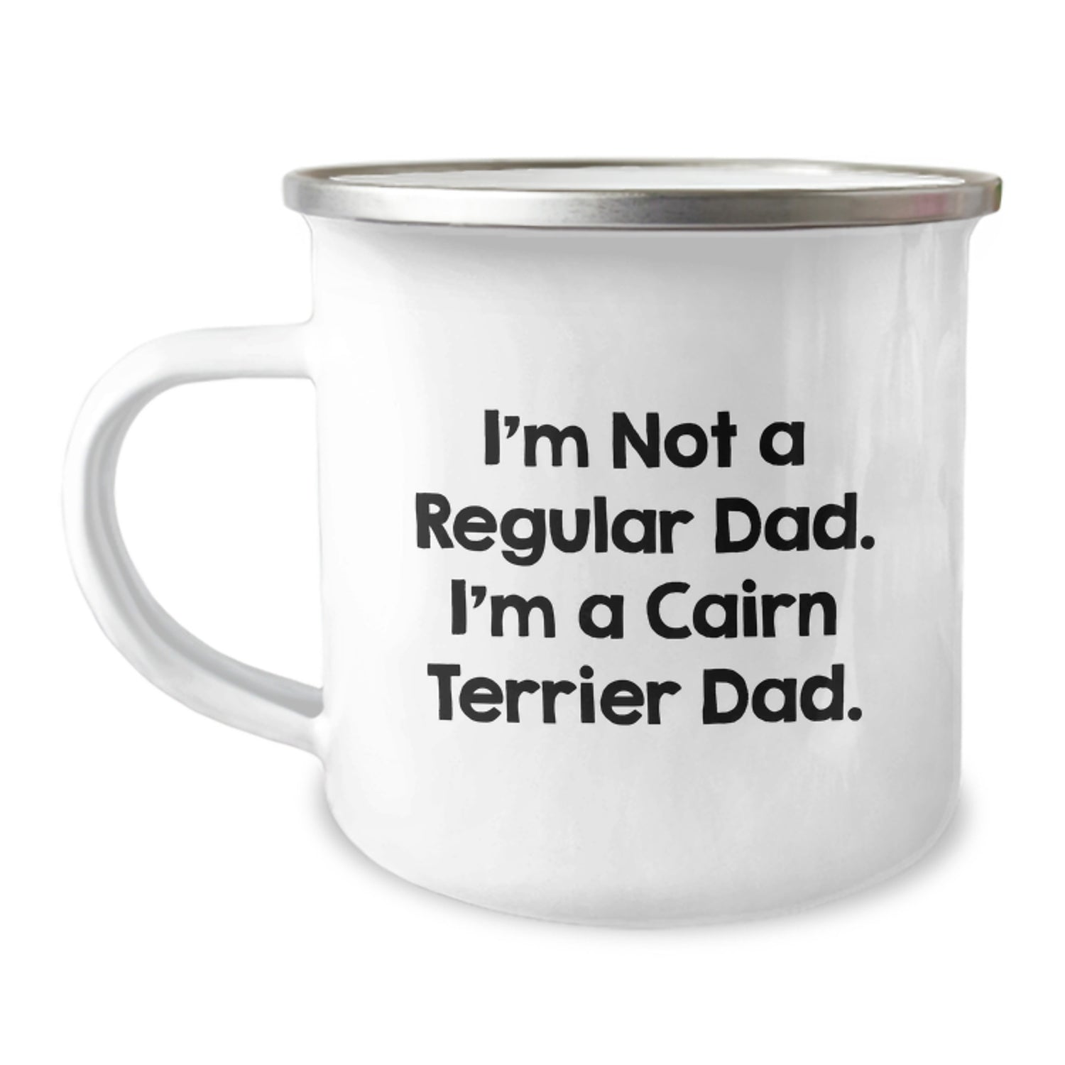 Funny Cairn Terrier Dad Gifts for Men - 'I'm Not A Regular Dad' Camping Mug for Christmas Unique Presents from Family or Friends - Image 1