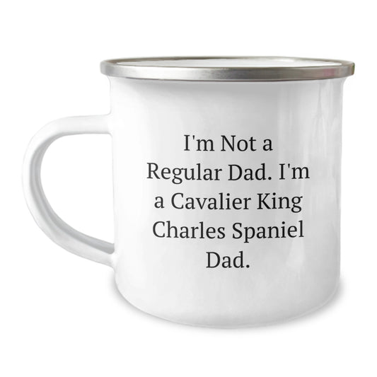 Funny Cavalier King Charles Spaniel Dog Camping Mug Gifts from Men to Family for Christmas - Image 1