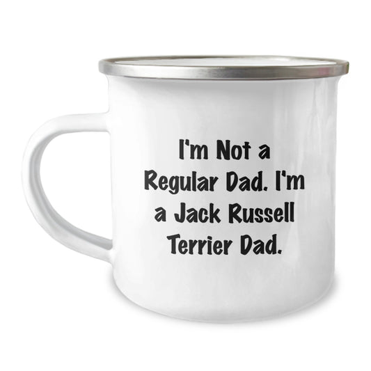 Funny Jack Russell Terrier Dad Camping Mug, Gifts from Dad to Jack Russell Terrier Dog, Christmas Unique Gifts for Dad, Dad's Favorite Quote - Image 1