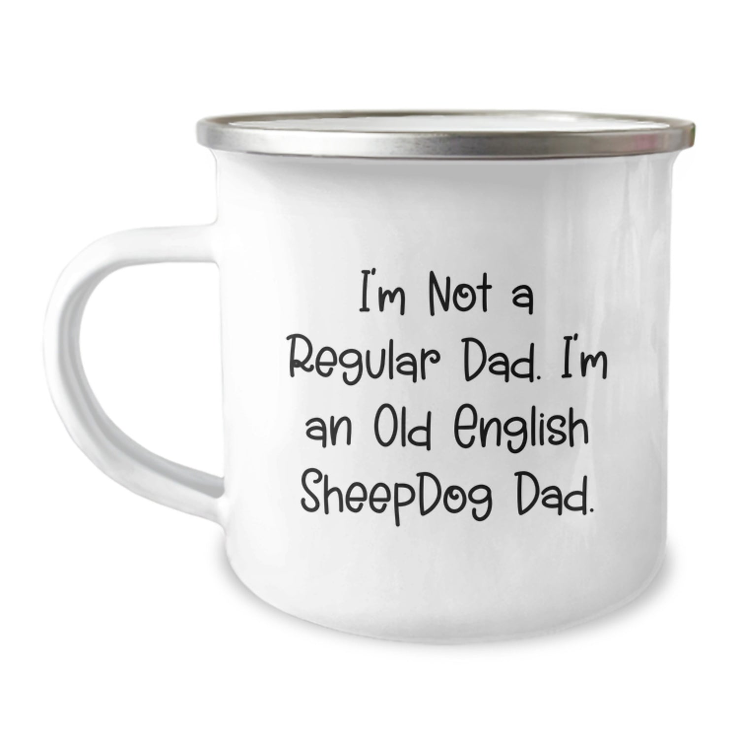 Funny Old English SheepDog Dad Gifts for Men Camping Mug, Birthday Unique Presents from Family - Image 1