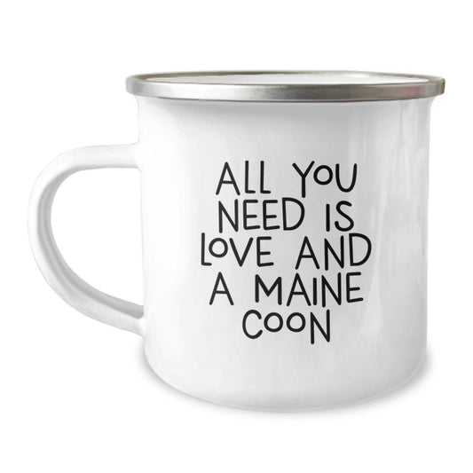 Maine Coon Cat Camping Mug Gifts from Friends and Family for Christmas Unique Presents - Image 1