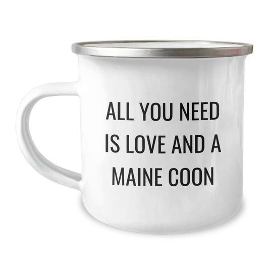 Gifts from Men to Maine Coon Cat Lovers, Funny Camping Mugs for Christmas Unique Gifts - Image 1