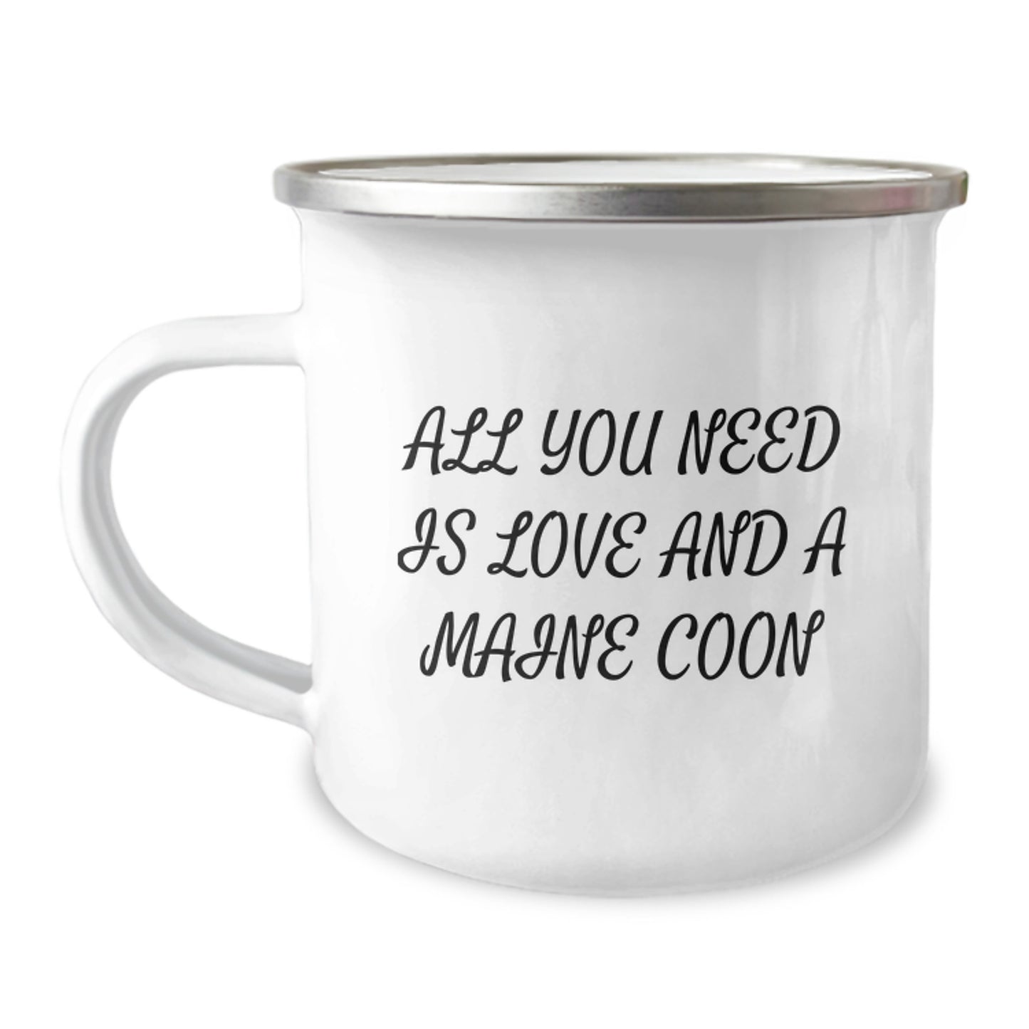 Maine Coon Cat Lovers Gifts from Friends and Family, Unique Christmas Unique Gifts for Cat Enthusiasts, Stainless Steel Camping Mug with Funny Quote - Image 1