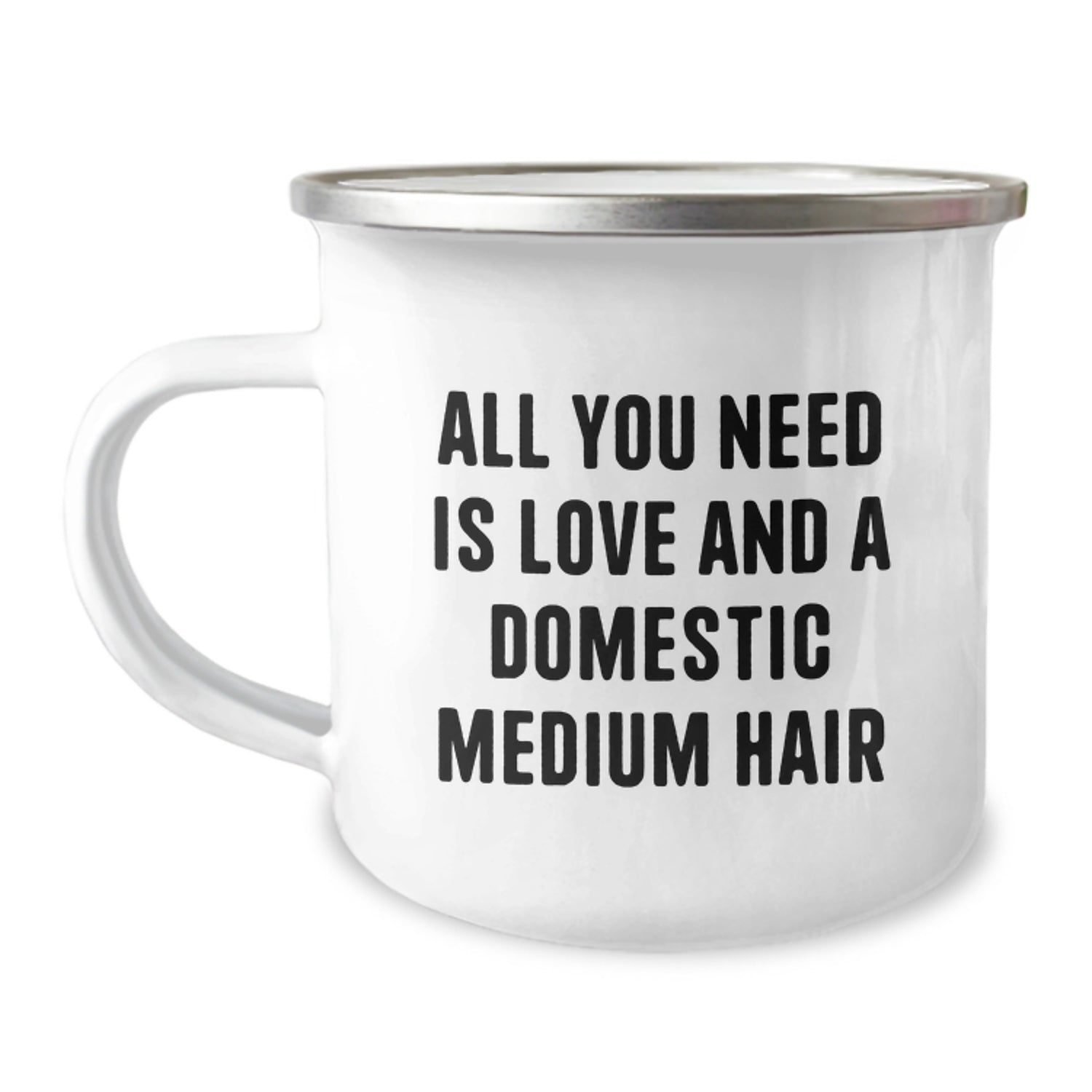 Funny Domestic Medium Hair Cat Camping Mug Gifts from Friends or Family for Christmas Unique Presents - Image 1