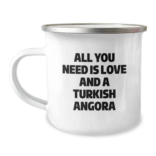 Turkish Angora Cat Camping Mug, Funny Quote Gift for Turkish Angora Cat, Christmas Unique Gifts from Friends and Family - Image 1