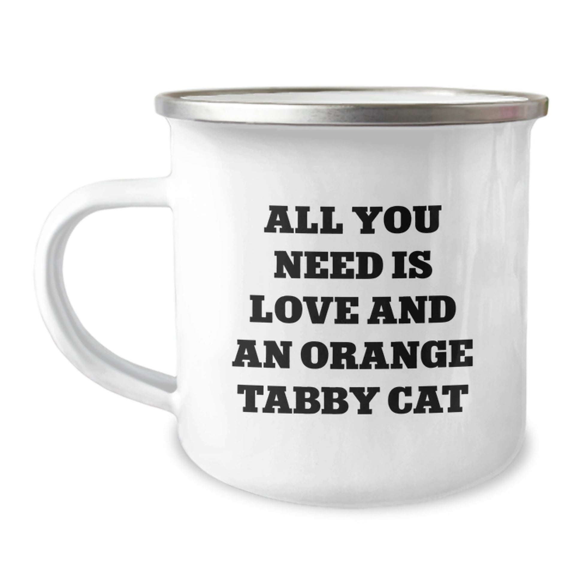 Orange Tabby Cat Love Gifts from Family for Birthday, Funny Camping Mug - Image 1