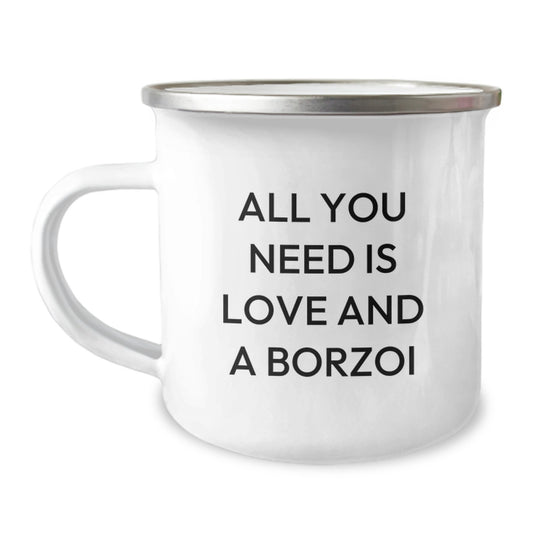 Funny Borzoi Dog Lover Gifts for Men Friends Family - All You Need Is Love And A Borzoi - Birthday Unique Gifts from - Image 1