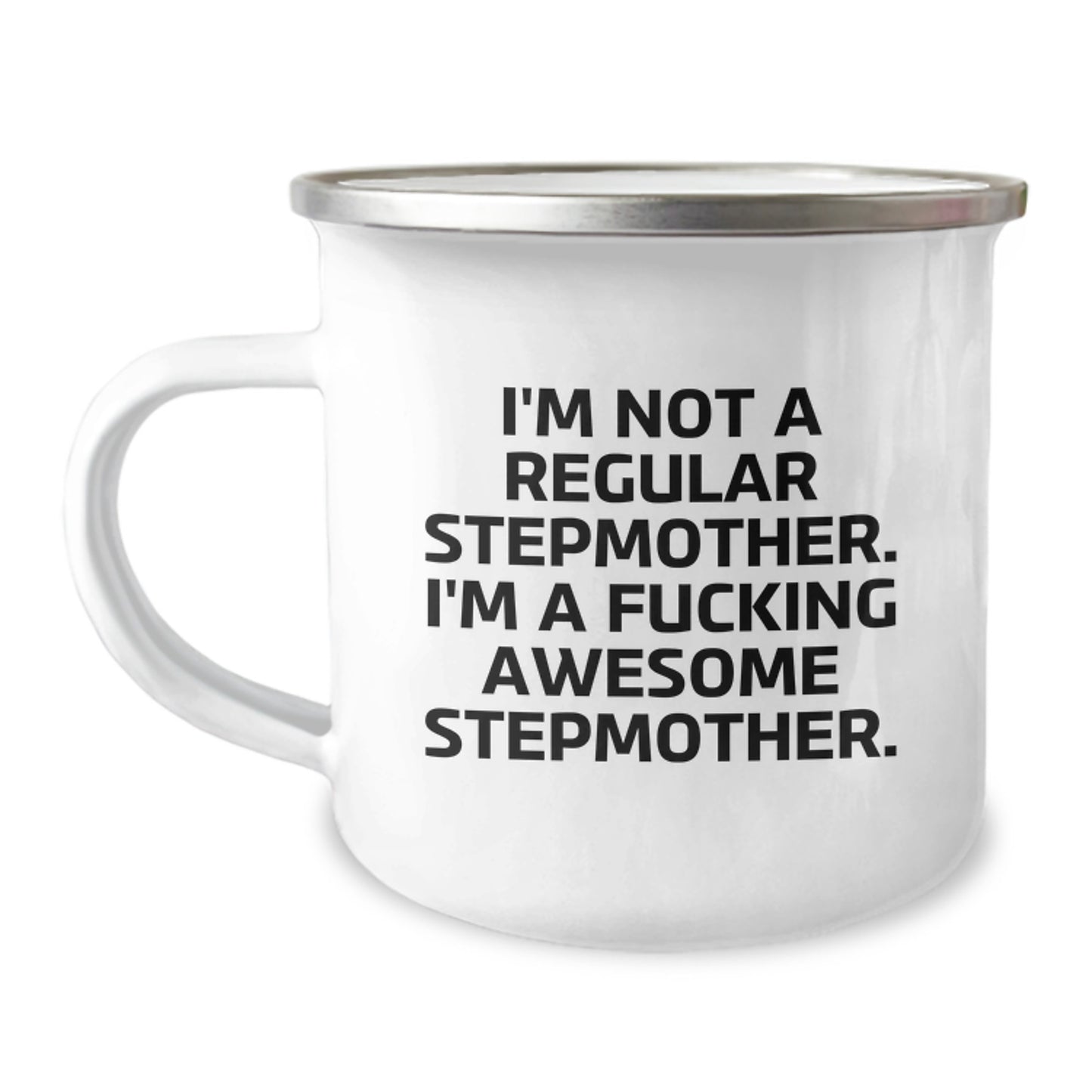 Funny Stepmother Gifts for Her, Stepmother Camping Mug with 'I'm A F--king Awesome Stepmother' Quote, Unique Christmas Unique Gifts from Family to Stepmother - Image 1