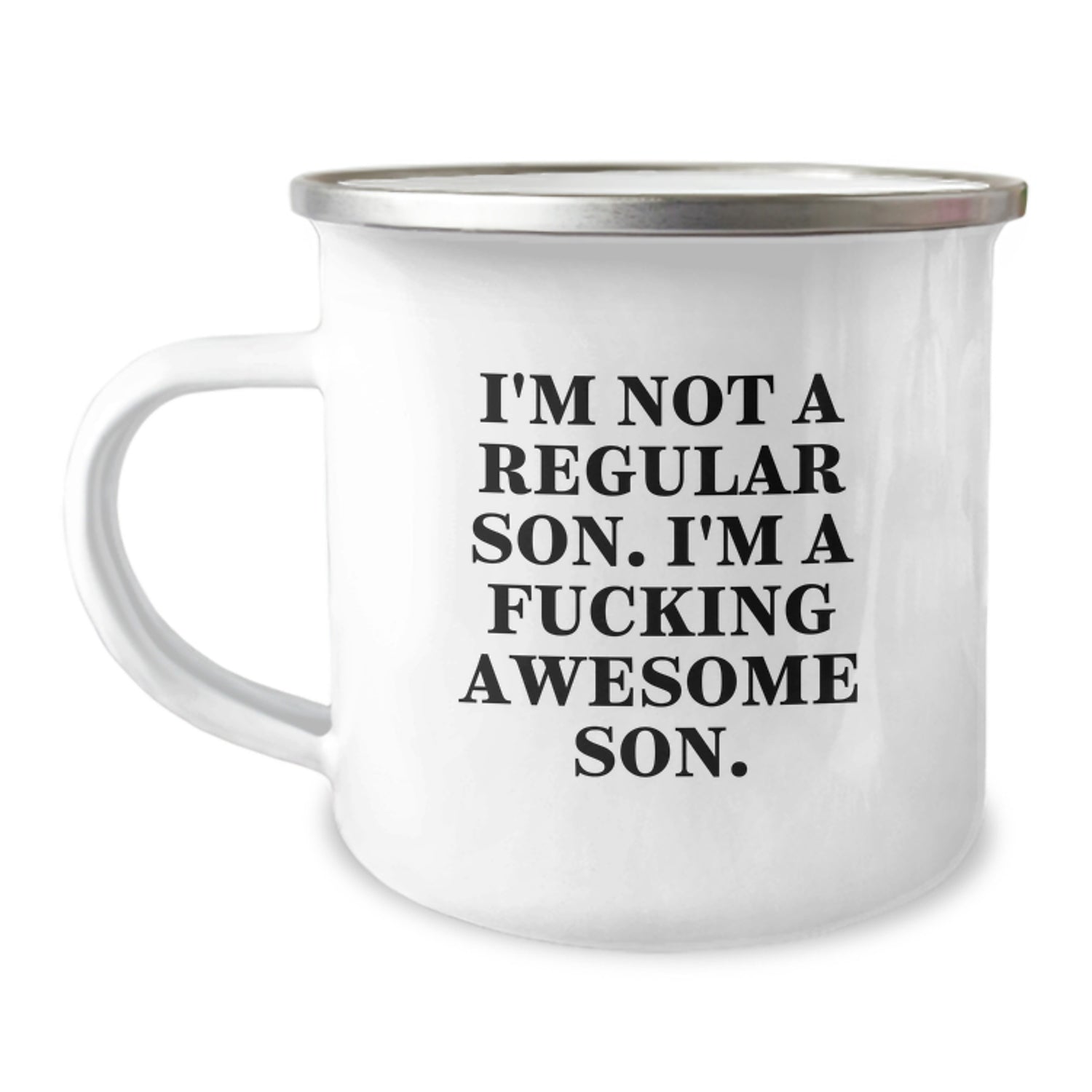 Funny Son Gifts from Men to Son, Unique Camping Mug for Son, Christmas Unique Gifts for Him - Image 1
