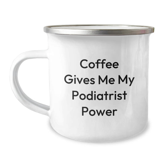 Funny Podiatrist Gifts for Men from Family - Coffee Gives Me My Podiatrist Power Camping Mug, Unique Christmas Unique Gifts for Podiatrist Friends - Image 1