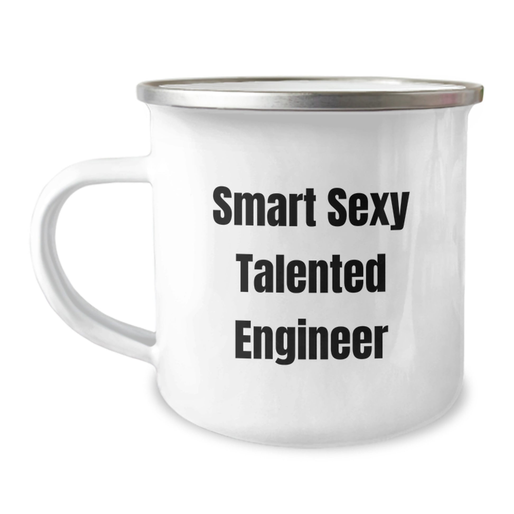 Funny Engineer Gifts from Friends, Smart Sexy Talented Engineer Quotes, 12 oz Stainless Steel Camping Mug for Graduation Unique Gifts for Engineer - Image 1
