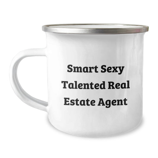 Smart Sexy Talented Real Estate Agent Gifts from Friends - Funny Birthday Unique Gifts for Real Estate Agent, Camping Mug, Gifts for Real Estate Agent - Image 1