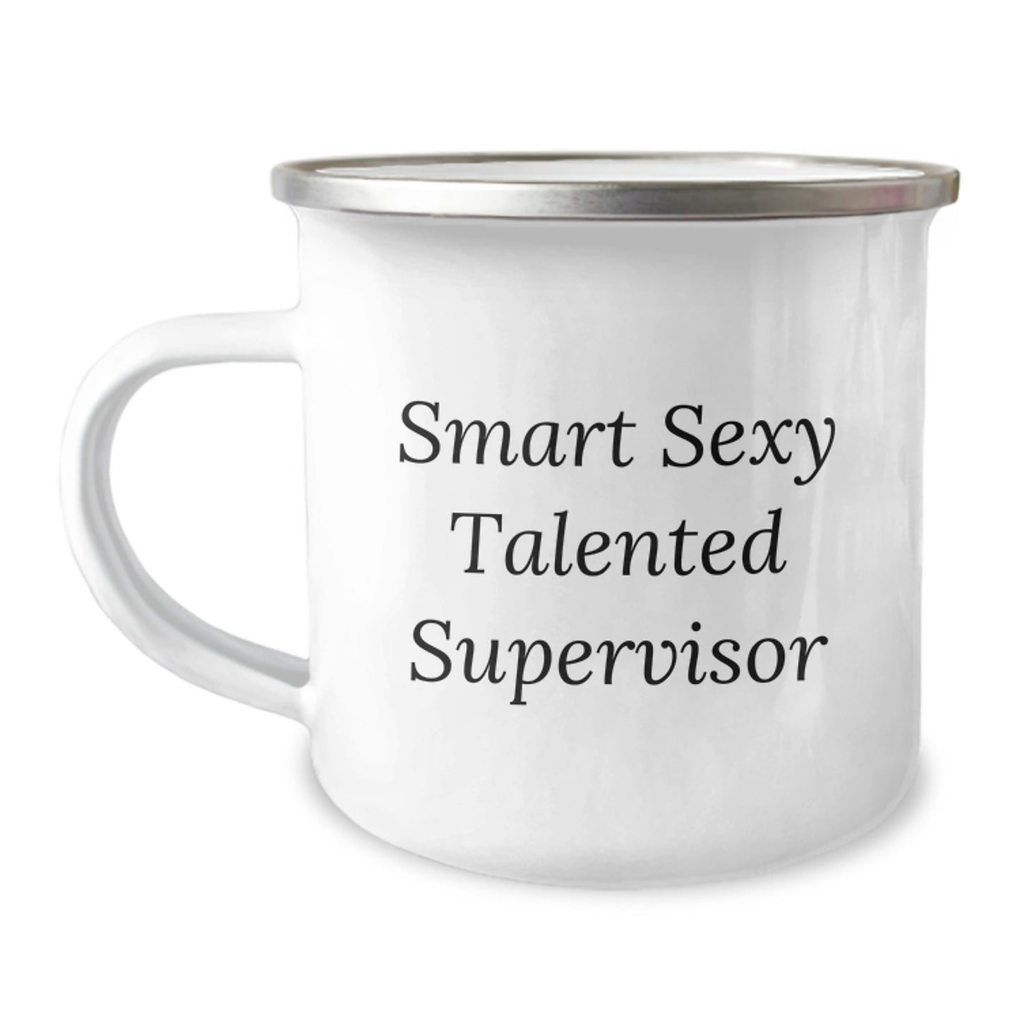 Funny Supervisor Quotes Camping Mug, Gifts from Friends, Unique Birthday Unique Gifts for Supervisor, 12 oz Stainless Steel Mug with Enamel Finish, Perfect for Supervisor Enthusiasts - Image 1
