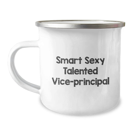 Funny Vice-Principal Gifts, Smart Sexy Talented Vice-Principal Quote on Camping Mug, Birthday Unique Gifts from Friends - Image 1