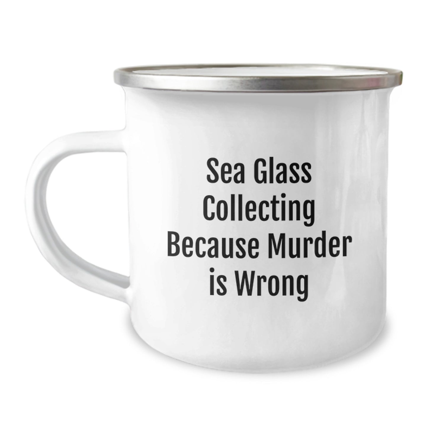 Sea Glass Collecting Gifts for Her, Funny Camping Mug from Friends, Gifts from Women to Sea Glass Enthusiasts, Unique Birthday Treat - Image 1