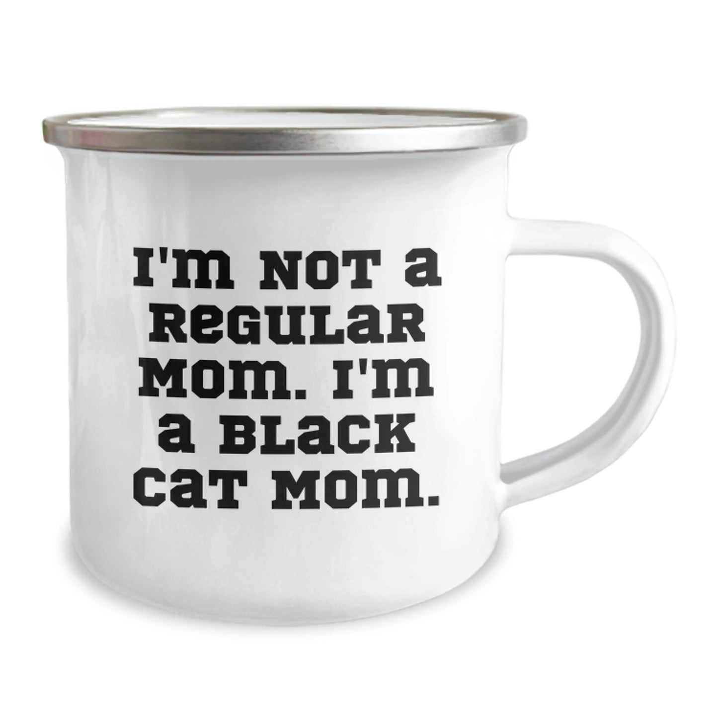 Black Cat Mom Funny Camping Mug Gifts from Family, Gifts for Black Cat Lovers on Birthday - Image 2
