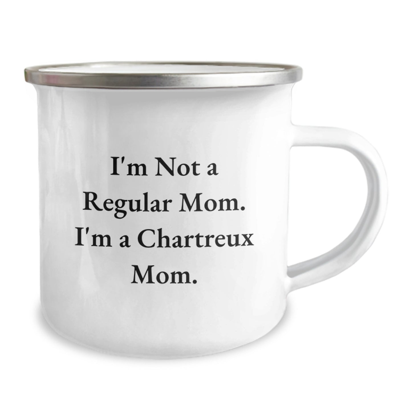 Chartreux Cat Mom Gifts, Funny Chartreux Cat Lover Mugs, Camping Mugs for Birthday, 'I'm Not A Regular Mom. I'm A Chartreux Mom.' Quote, Gifts from Family, Gifts for Chartreux Cat Mom - Image 2