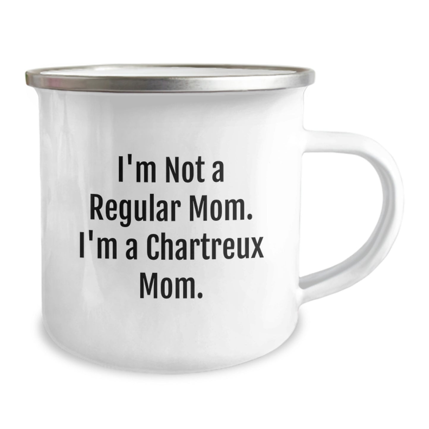 Chartreux Cat Mom Funny Gifts, Chartreux Cat Lovers Camping Mug, Birthday Unique Gifts from Family to Friends, 'I'm Not A Regular Mom. I'm A Chartreux Mom.' - Image 2