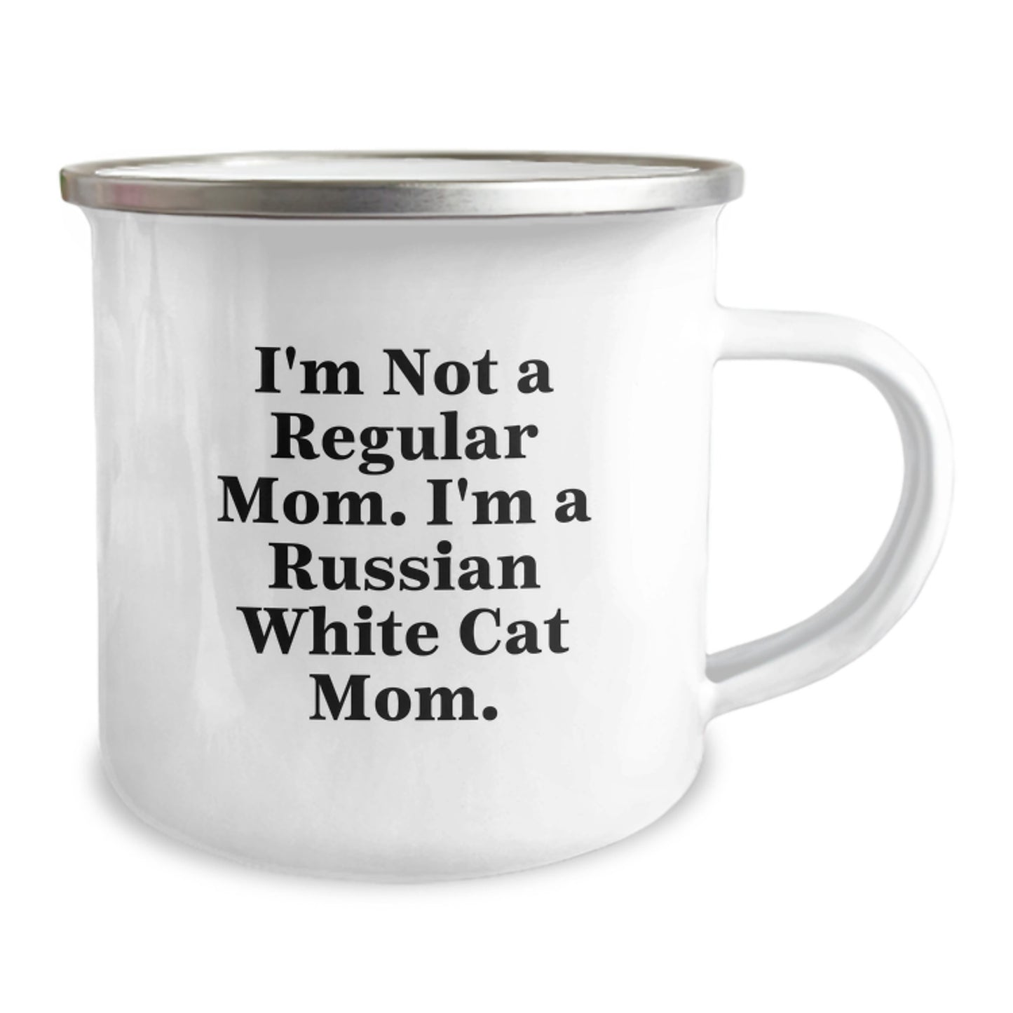Russian White Cat Mom Funny Camping Mug Gifts for Men, Women, Family and Friends from Russian White Cat Lovers - Image 2
