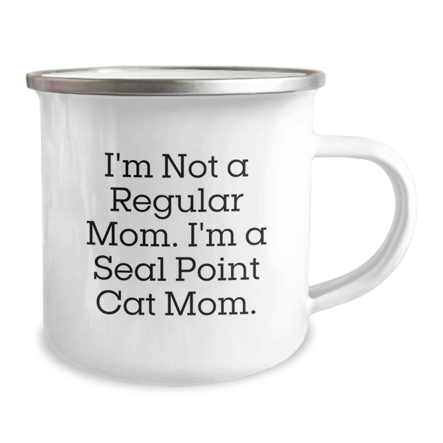 Funny Seal Point Cat Mom Gifts for Birthday from Friends, Seal Point Cat Lovers Camping Mug - Image 2