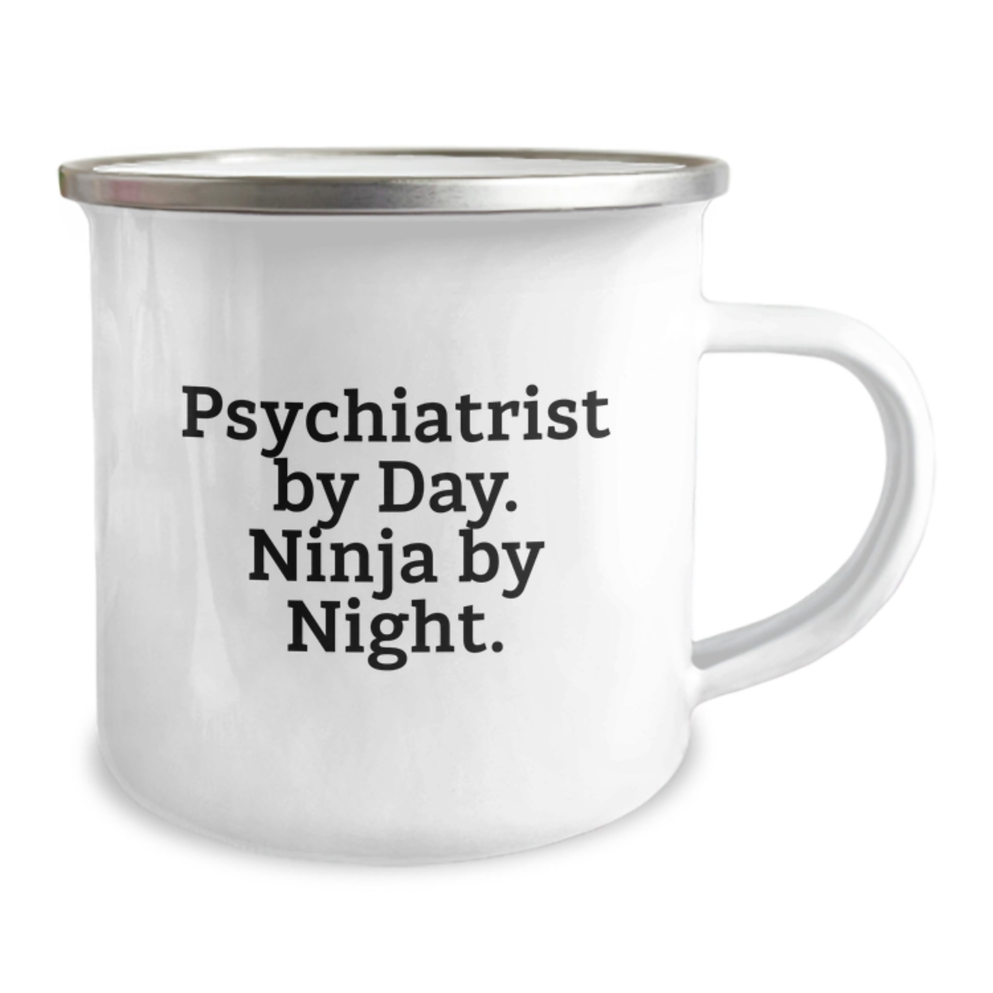 Psychiatrist Gifts Funny Camping Mug Psychiatrist By Day. Ninja By Night. Gifts from Friends for Birthday - Image 2