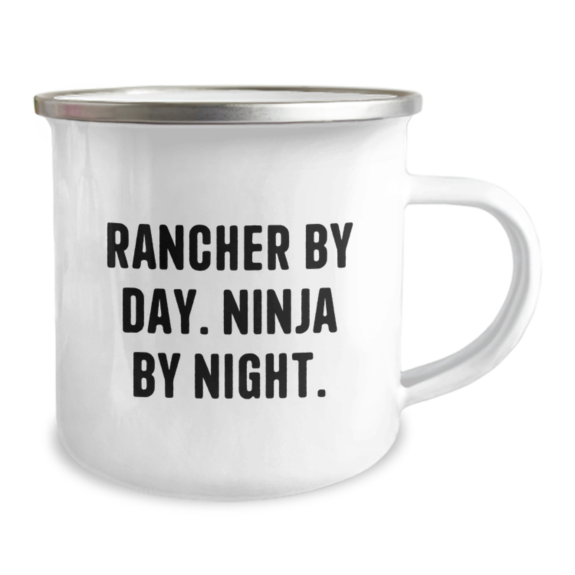 Funny Rancher Gifts from Men, Camping Mug for Rancher By Day. Ninja By Night. Birthday Unique Gifts - Image 2