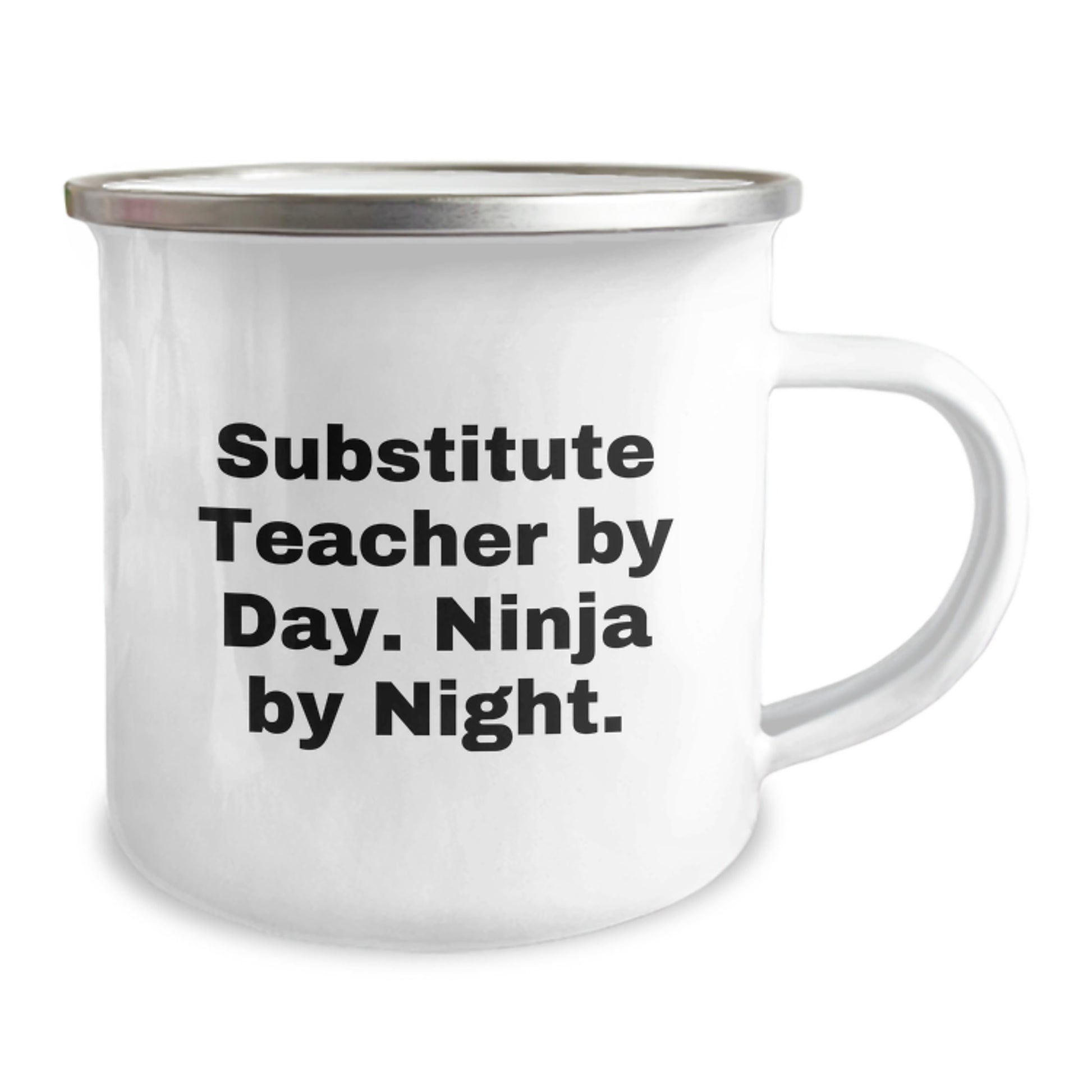 Funny Substitute Teacher Gifts from Friends for Substitute Teacher By Day. Ninja By Night. - Camping Mug, Birthday Unique Gifts for Substitute Teacher - Image 2