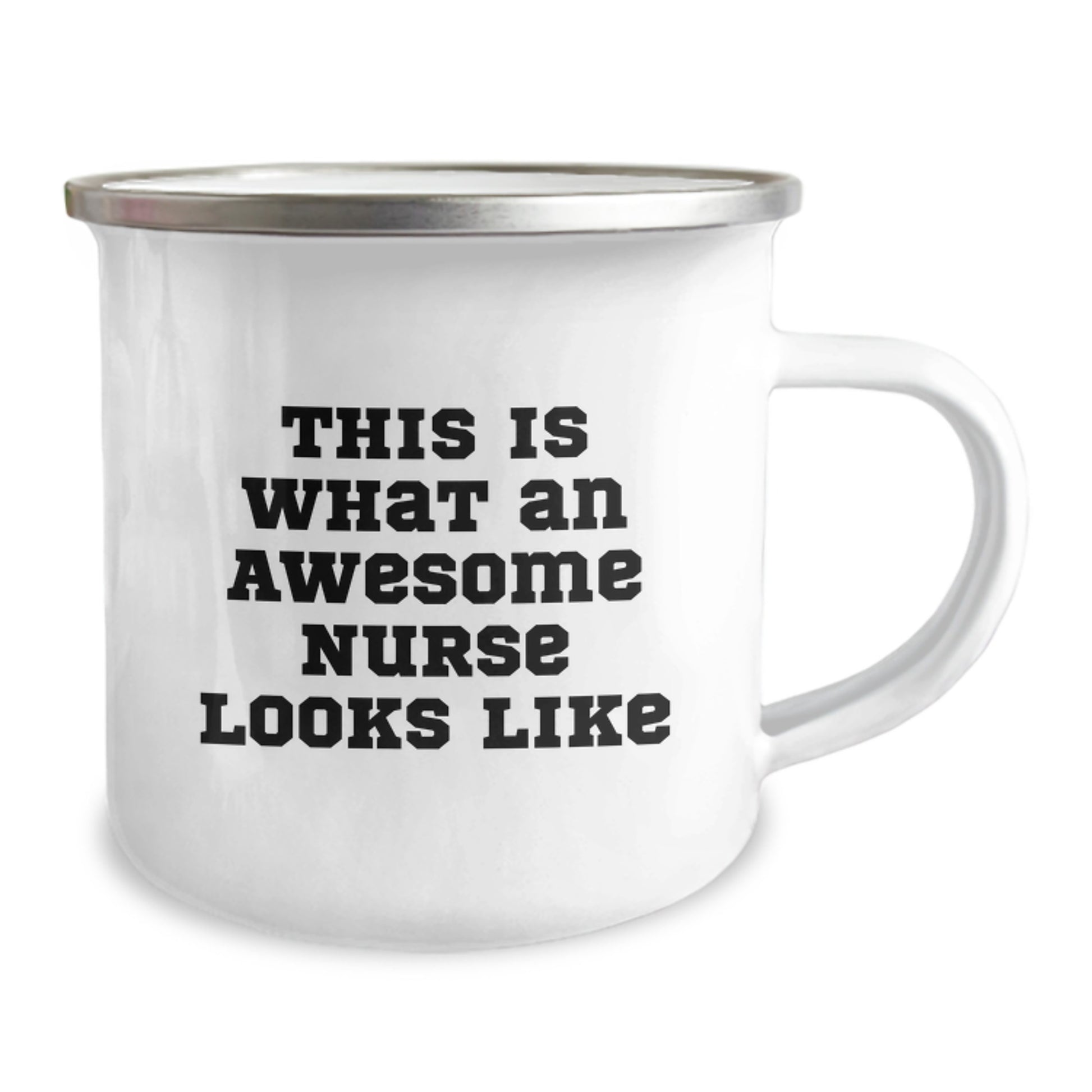 Funny Nurse Gifts from Friends - Camping Mug for Birthday - 'This Is What An Awesome Nurse Looks Like' Quote, Gifts for Nurse - Image 2