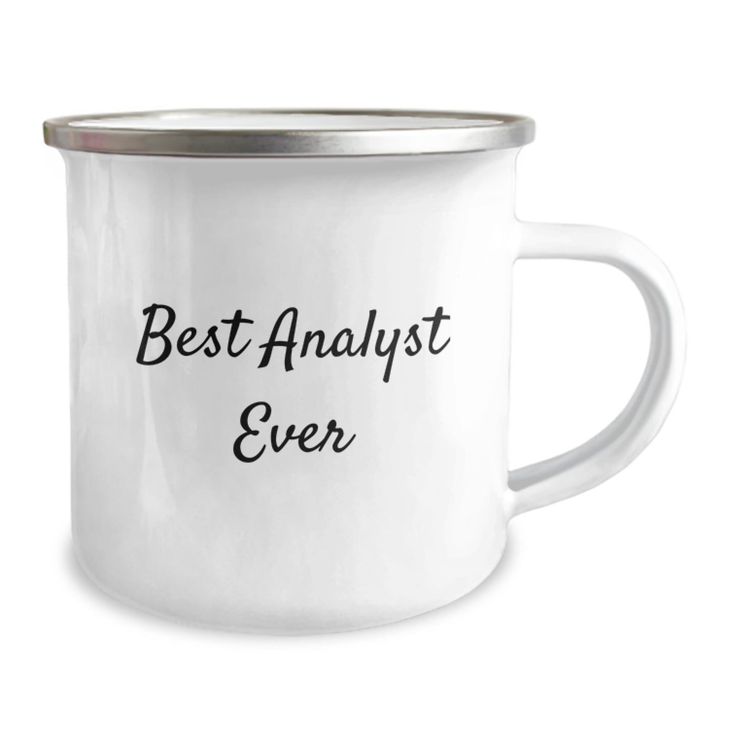 Funny Analyst Gifts: Best Analyst Ever Quote Camping Mug, 12 oz Stainless Steel Enamel Finish, Gifts from Friends to Coworkers, Birthday Unique Presents - Image 2