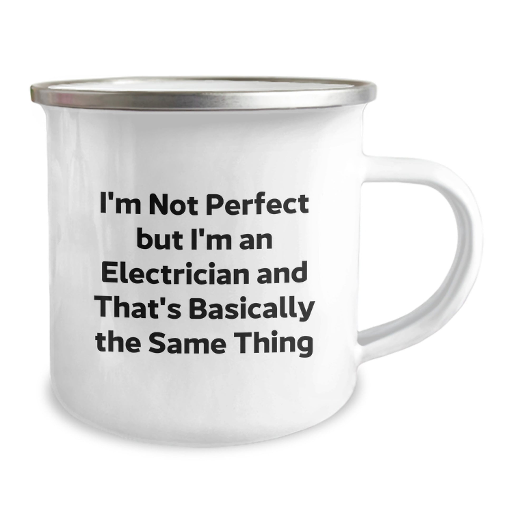 Funny Electrician Gifts for Men Electrician Camping Mug I'm Not Perfect But I'm An Electrician And That's Basically The Same Thing Christmas Unique Mugs from Family to Friends - Image 2