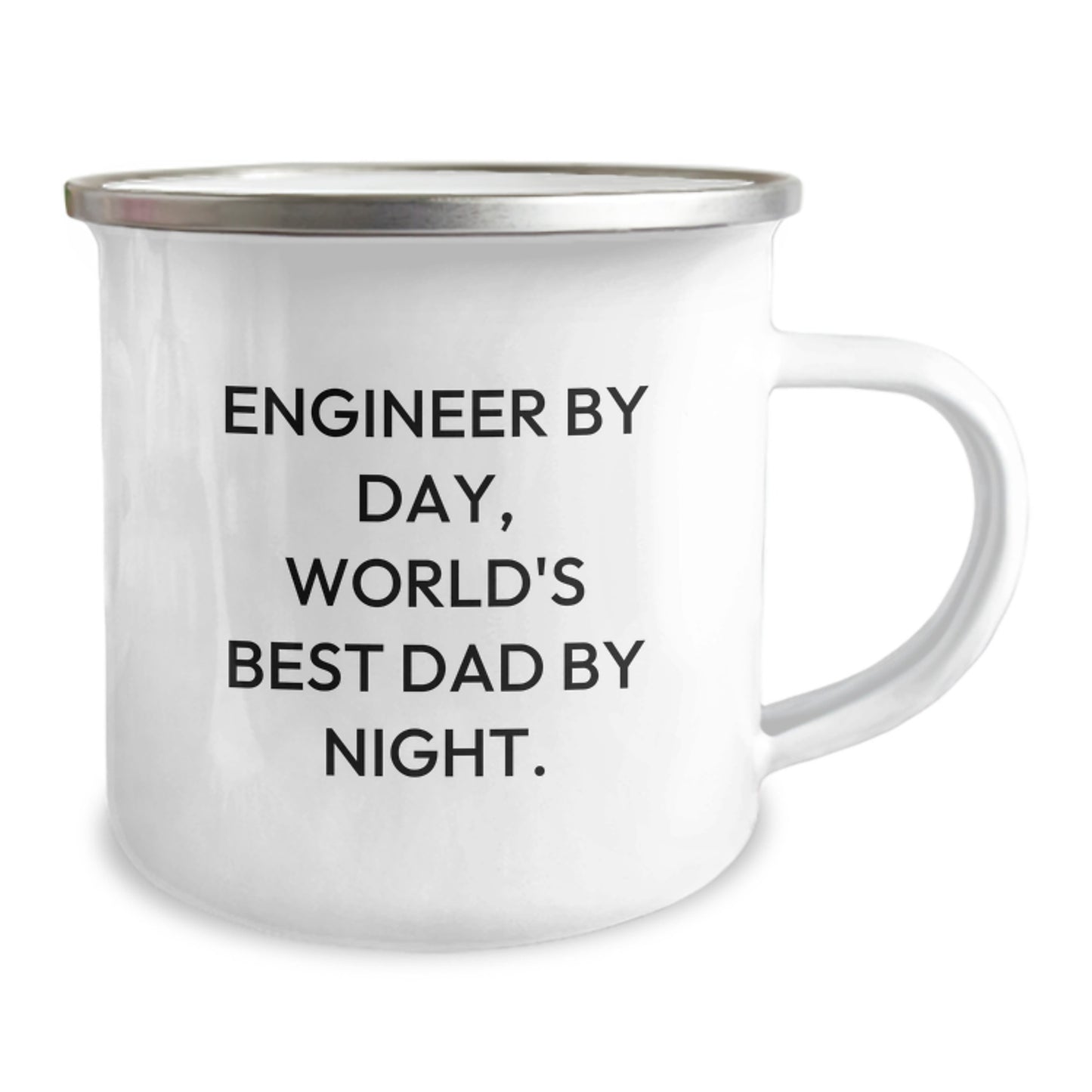 Funny Engineer Gifts from Mom and Dad, Christmas Unique Mugs for Engineers, 'Engineer By Day, World's Best Dad By Night' Camping Mug - Image 2