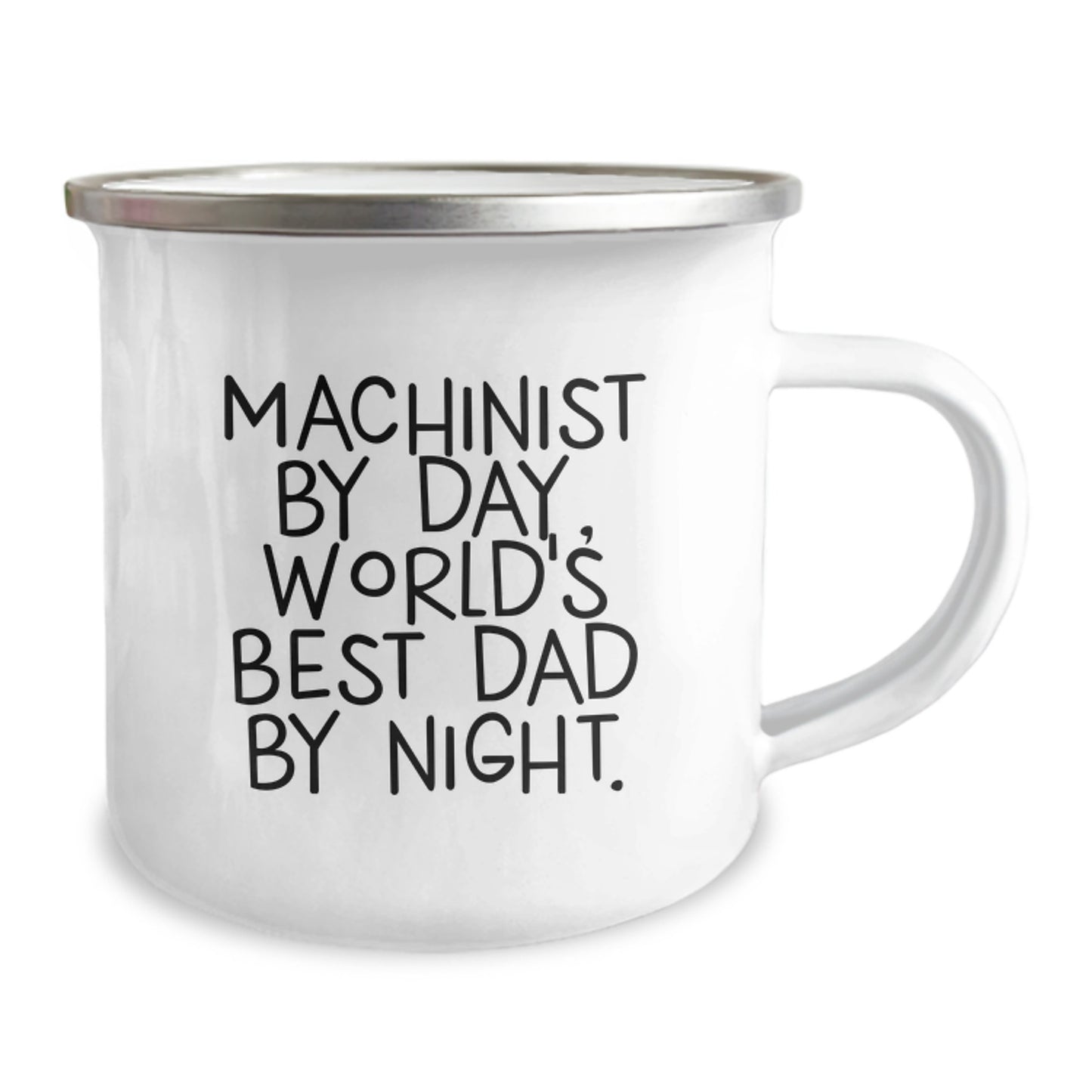 Machinist Gifts from Men - Camping Mug for Graduation, Funny Quote 'Machinist By Day, World's Best Dad By Night.' - Gifts for Machinist Men, Unique and Thoughtful Present - Image 2