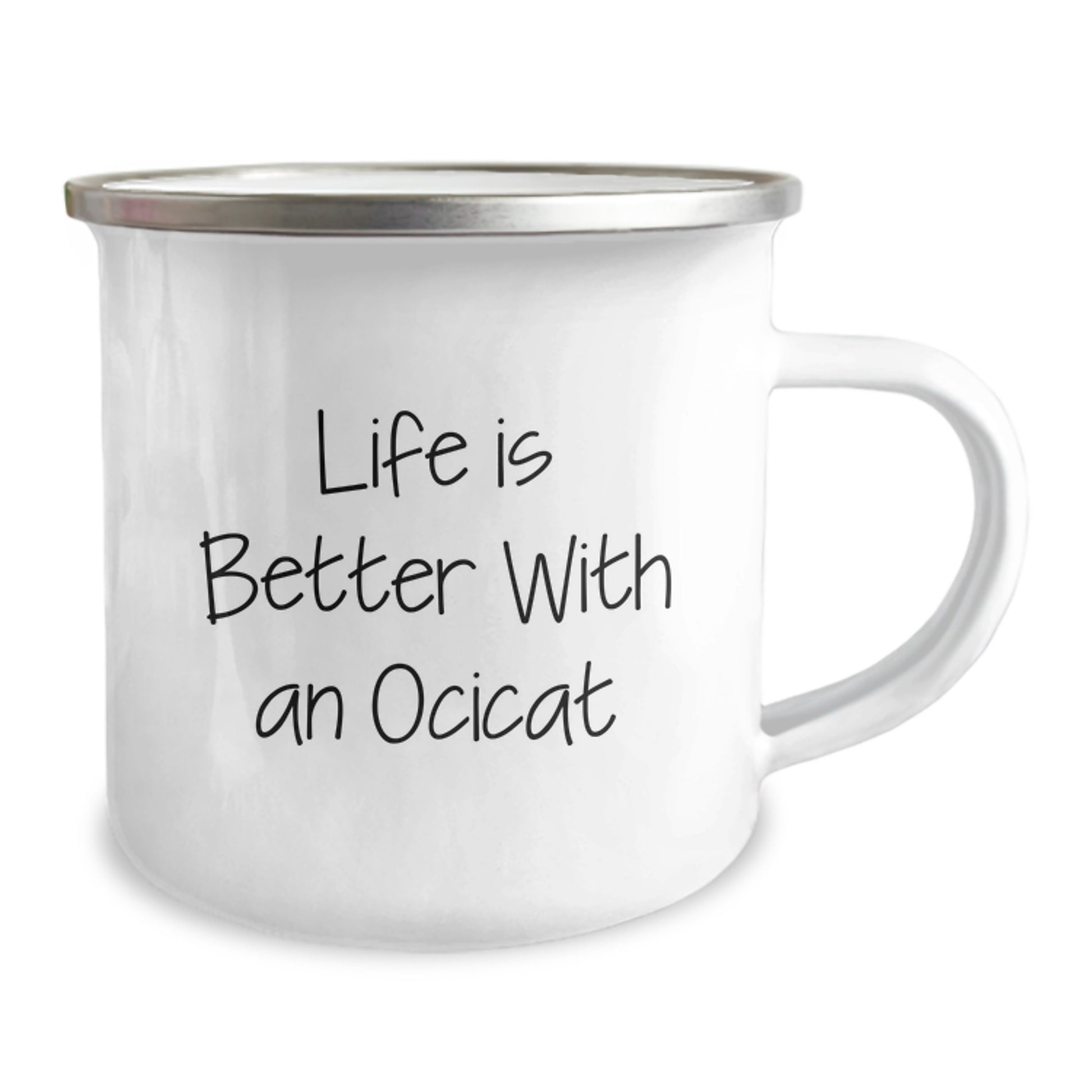 Ocicat Camping Mug, Funny Gifts from Friends, Unique Graduation Gifts for Ocicat Lovers, Life Is Better With An Ocicat - Image 2